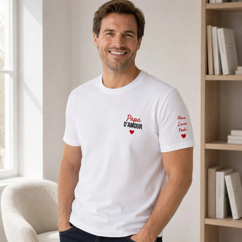 T-shirt personnalisé papa - Papa d'amour