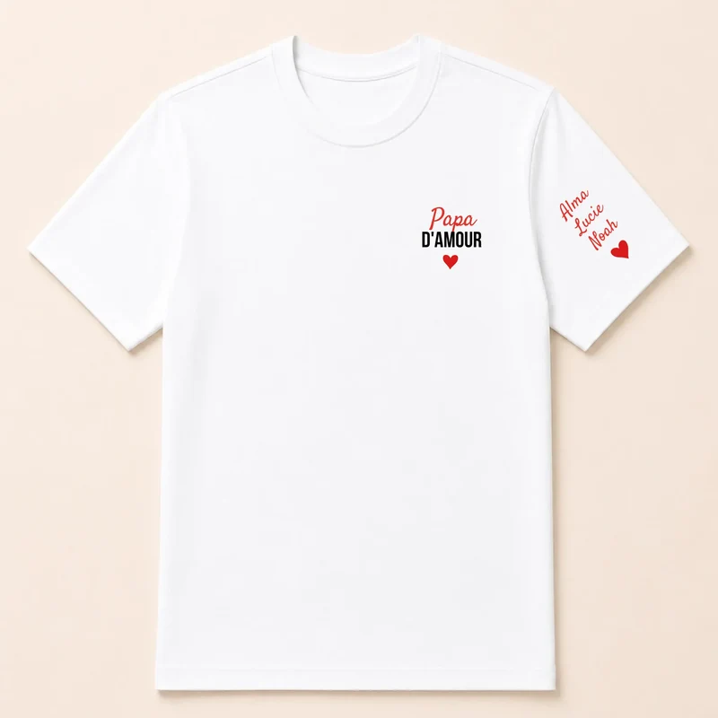 T-shirt personnalisé papa - Papa d'amour
