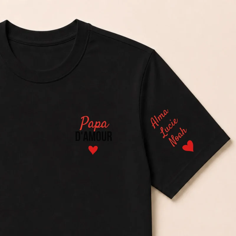 T-shirt personnalisé papa - Papa d'amour