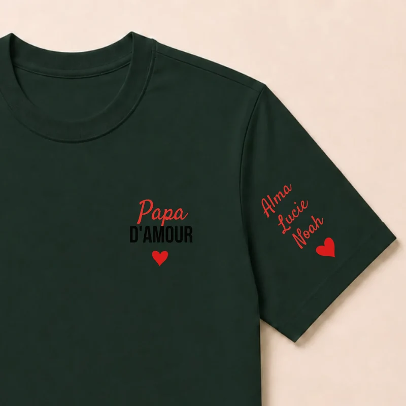 T-shirt personnalisé papa - Papa d'amour
