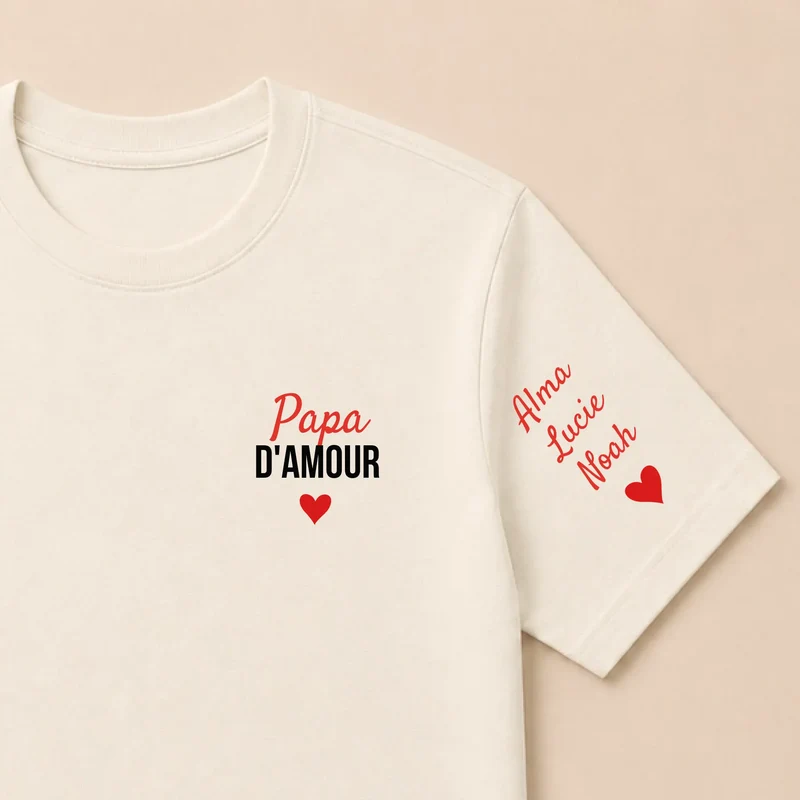 T-shirt personnalisé papa - Papa d'amour