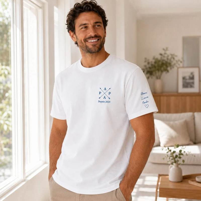 T-shirt personnalisé papa - Papa depuis