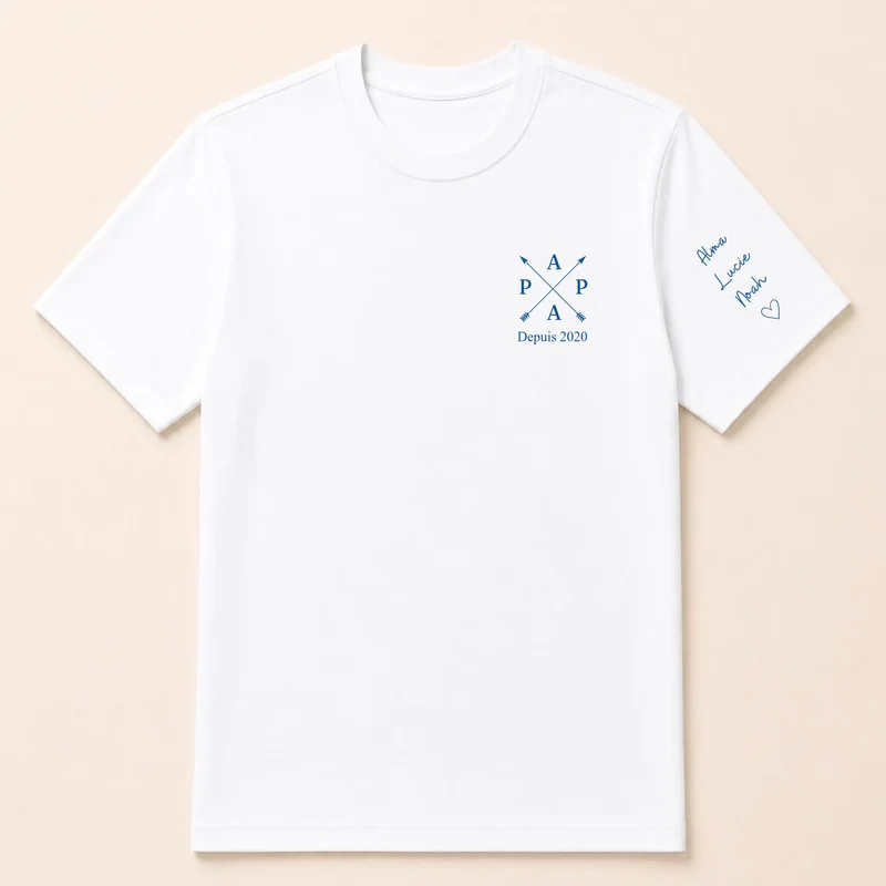 T-shirt personnalisé papa - Papa depuis
