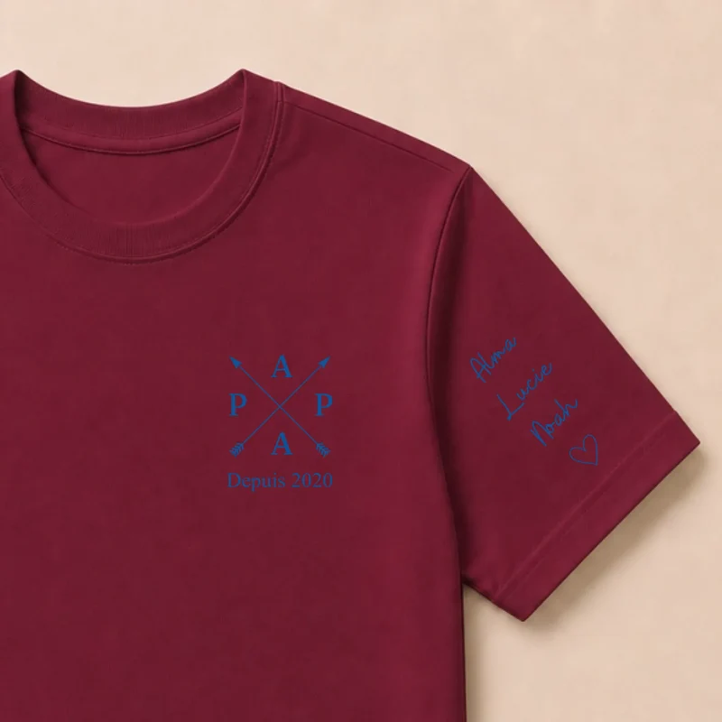 T-shirt personnalisé papa - Papa depuis