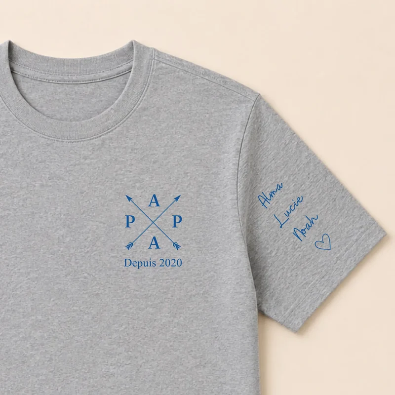 T-shirt personnalisé papa - Papa depuis