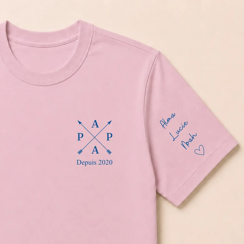 T-shirt personnalisé papa - Papa depuis
