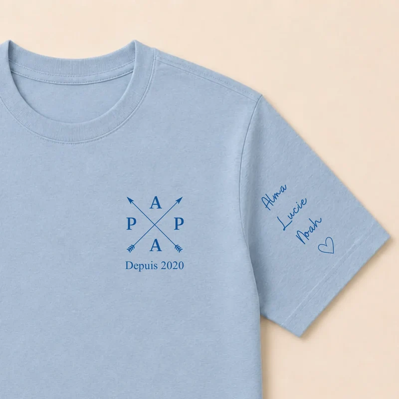 T-shirt personnalisé papa - Papa depuis
