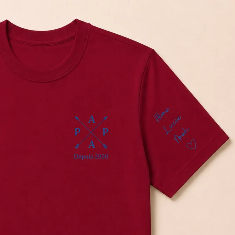 T-shirt personnalisé papa - Papa depuis