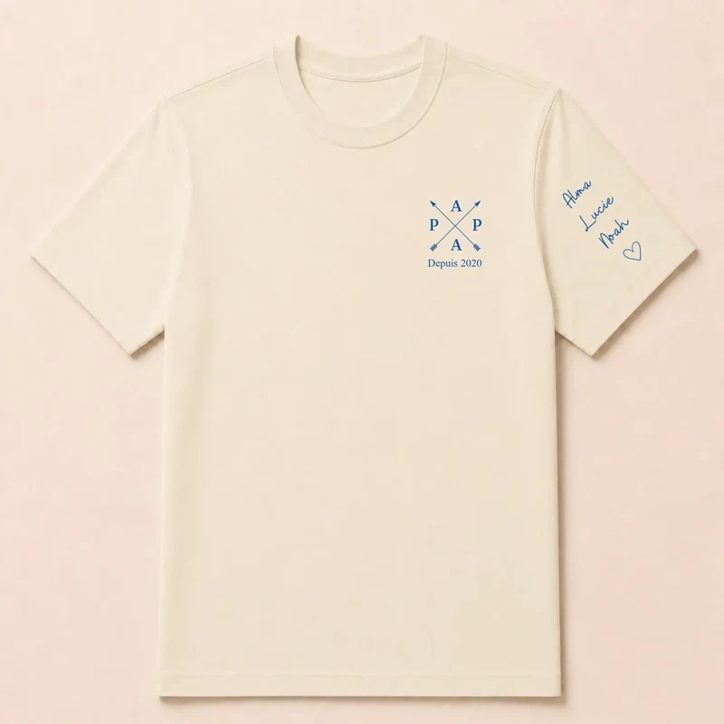 T-shirt personnalisé papa - Papa depuis