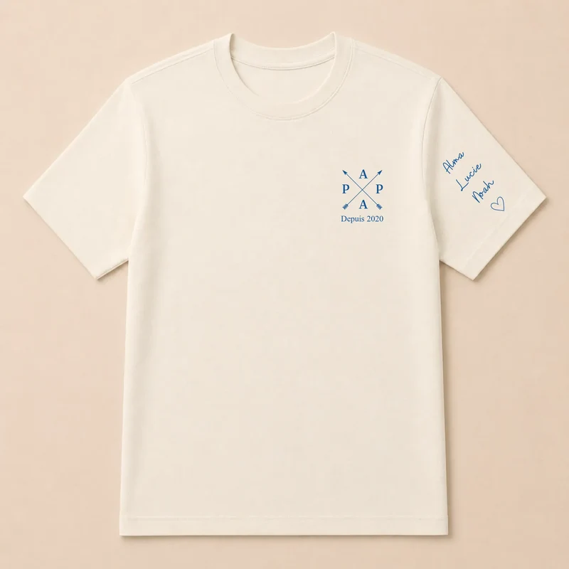 T-shirt personnalisé papa - Papa depuis