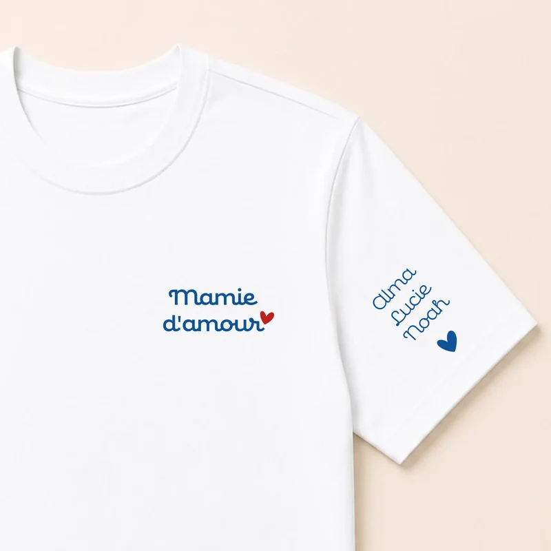 T-shirt personnalisé mamie - Mamie d'amour