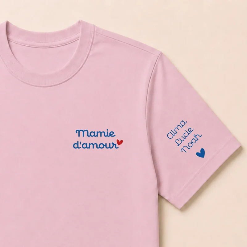 T-shirt personnalisé mamie - Mamie d'amour