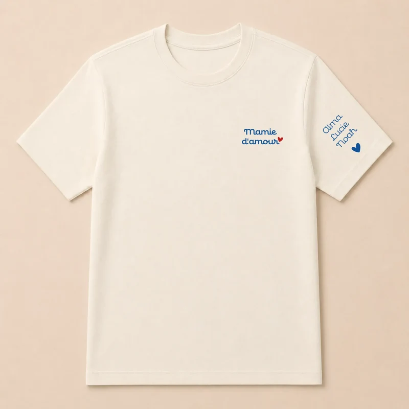 T-shirt personnalisé mamie - Mamie d'amour