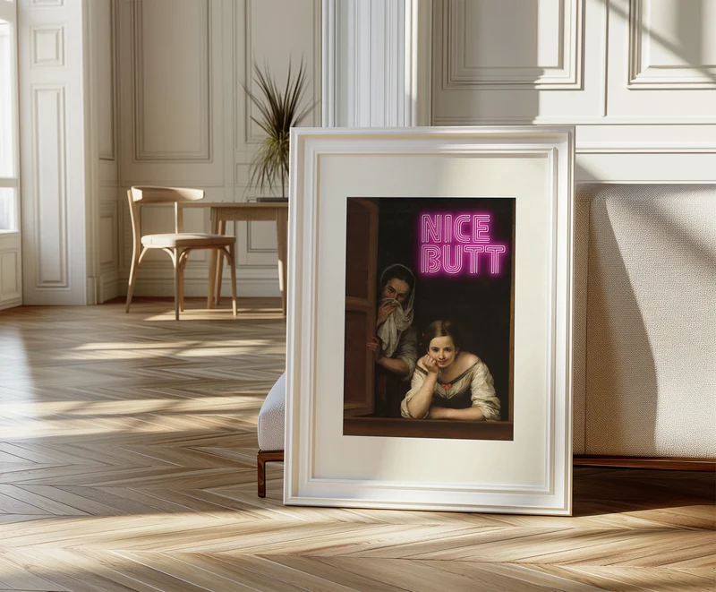 Badezimmer Bilder Lustig Nice Butt Poster Schlafzimmer Bild Gäste WC Deko Badezimmer Print Poster Vintage Deko Trendige Poster Art Deco