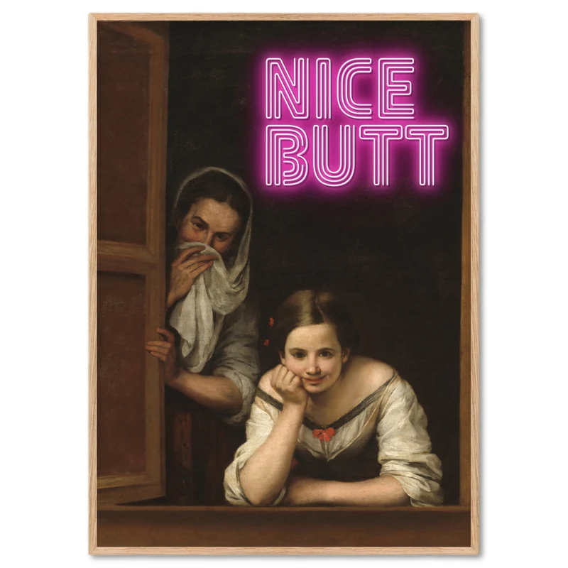 Badezimmer Bilder Lustig Nice Butt Poster Schlafzimmer Bild Gäste WC Deko Badezimmer Print Poster Vintage Deko Trendige Poster Art Deco