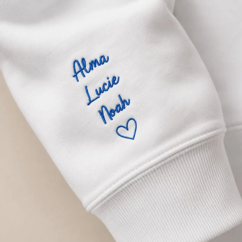 Pull personnalisé maman - MOM avec prénoms brodés