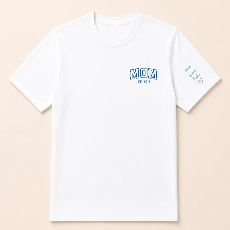 Pull personnalisé maman - MOM avec prénoms brodés
