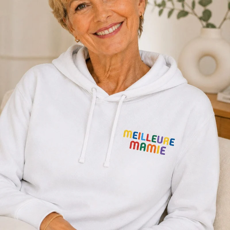 Sweat à capuche personnalisé mamie - Meilleure mamie