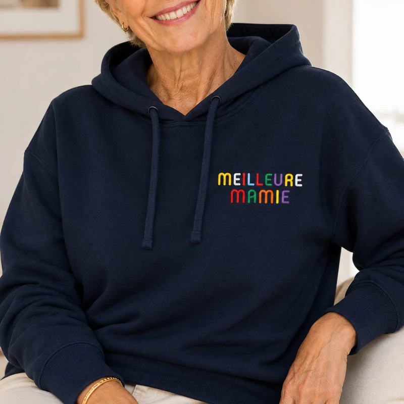 Sweat à capuche personnalisé mamie - Meilleure mamie