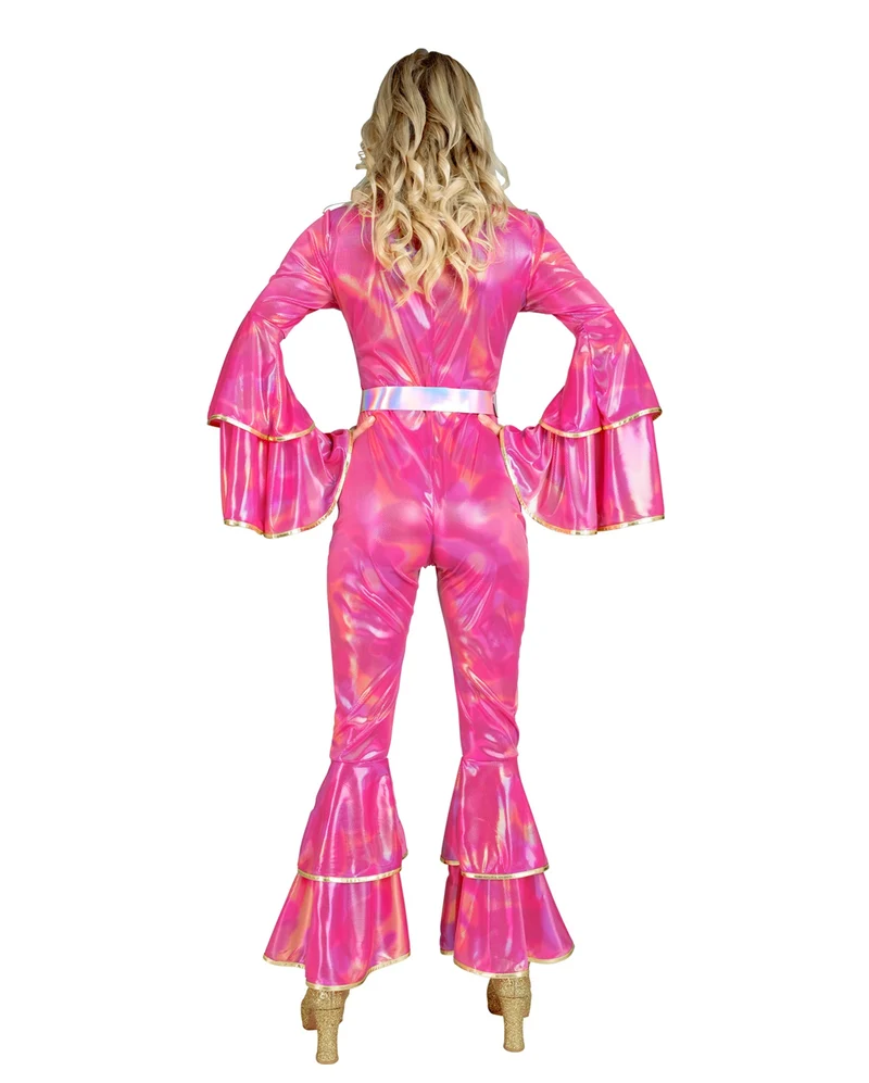 70er Jahre Pop Star Disco Overall Pink