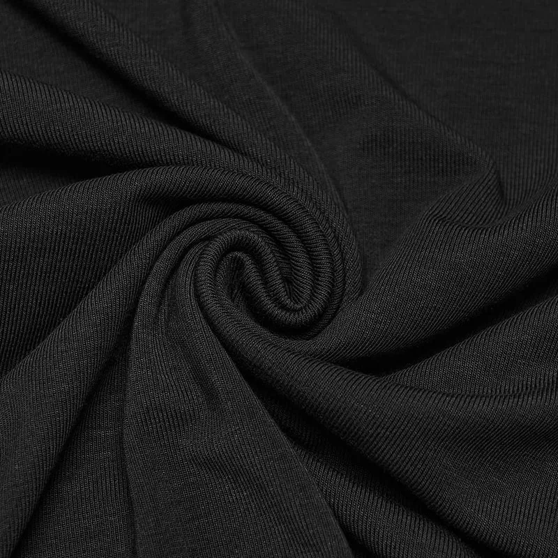 Gothic Herren-Langarmshirt mit asymmetrischem Rollkragen