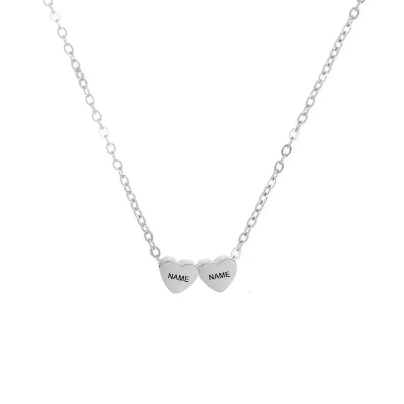 Familienkette Plättchen Silber
