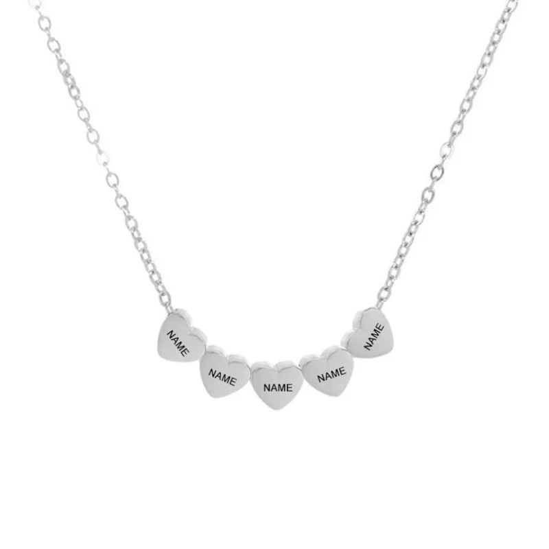 Familienkette Plättchen Silber