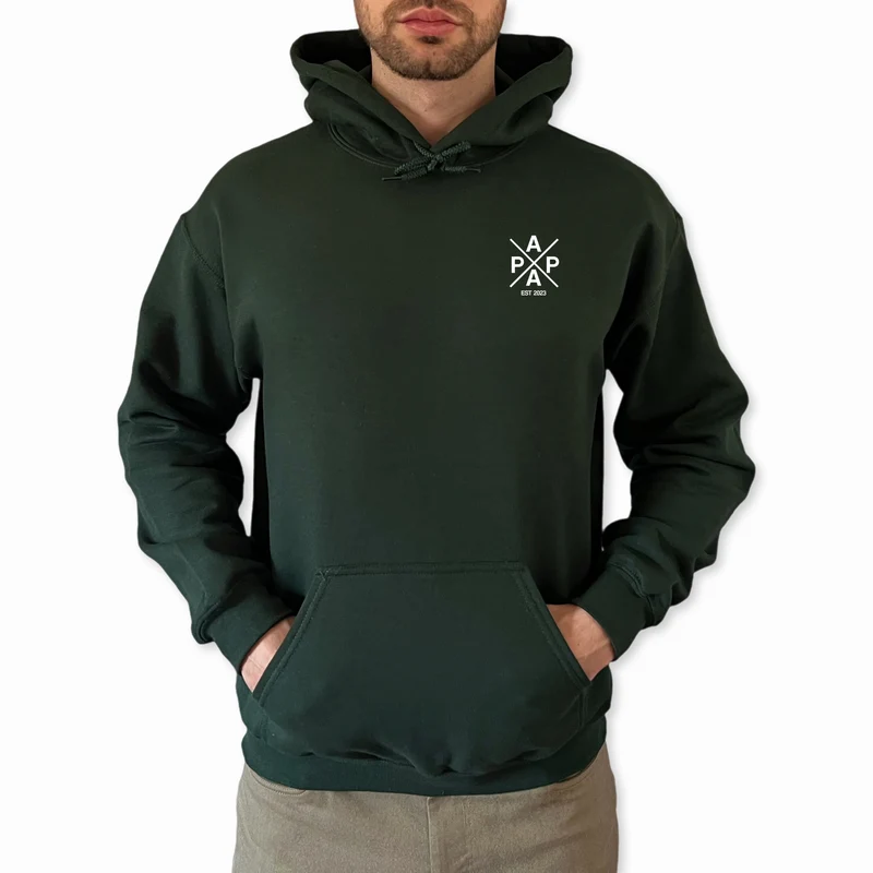 Papa Hoodie personalisiert Minimalistisch Geschenk Weihnachten Papa Pullover mit Wunschdatum Papa Weihnachtsgeschenk