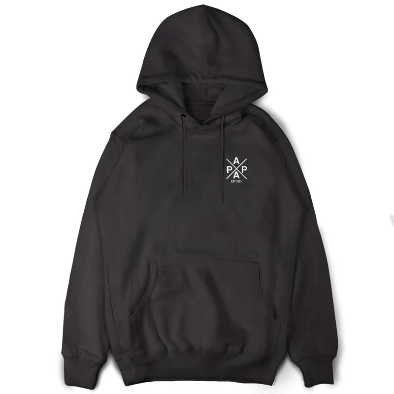 Papa Hoodie personalisiert Minimalistisch Geschenk Weihnachten Papa Pullover mit Wunschdatum Papa Weihnachtsgeschenk