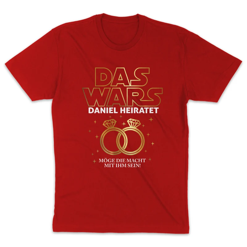 DAS WARS JGA Shirt Männer Junggesellenabschied Jga T-Shirts Hochzeit Bräutigam Wunschname Shirts jga