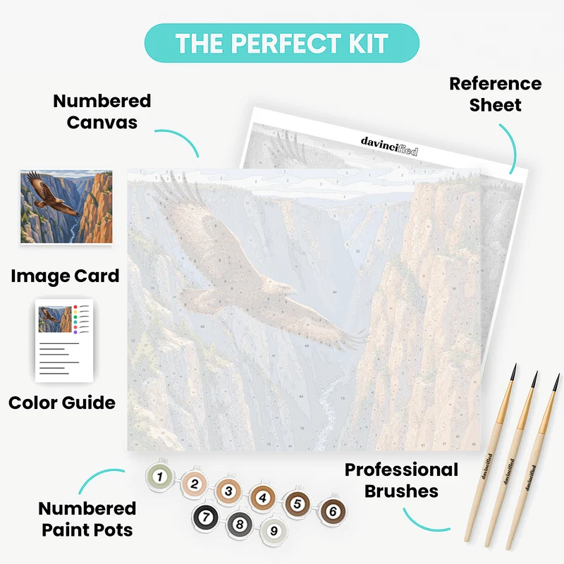 Golden Eagle Over the Gunnison - Paint by Numbers Kit