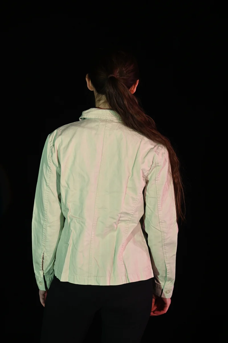 Jacke - Cremeweiße Canvasjacke - W193