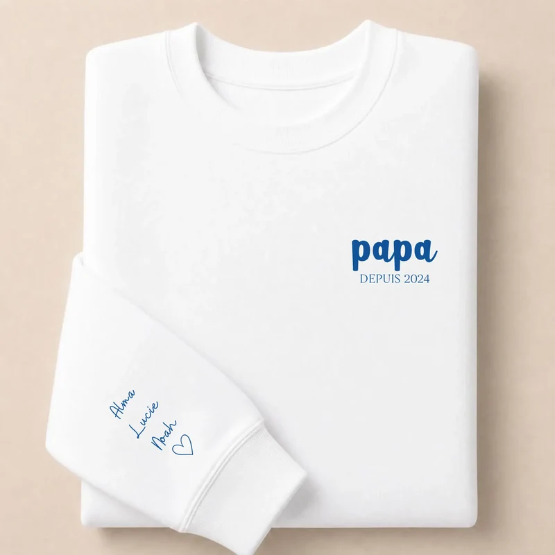 Pull personnalisé papa - Prénoms enfants