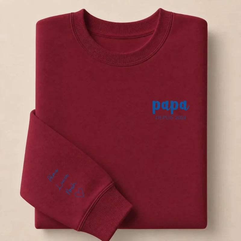 Pull personnalisé papa - Prénoms enfants