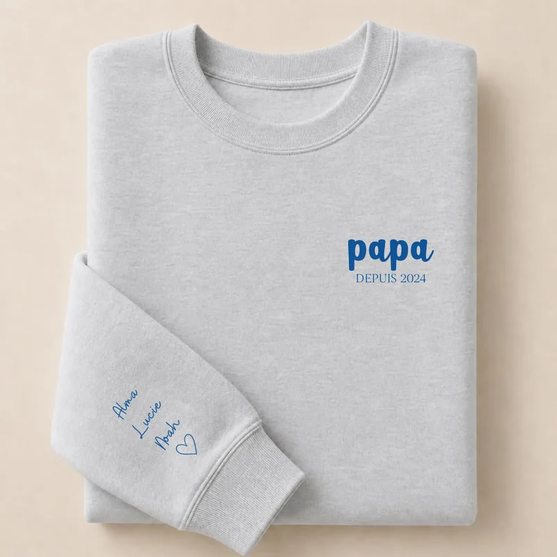 Pull personnalisé papa - Prénoms enfants