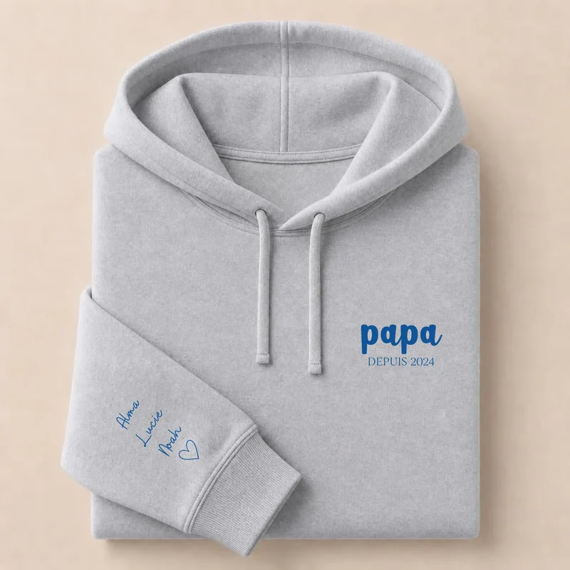 Pull personnalisé papa - Prénoms enfants