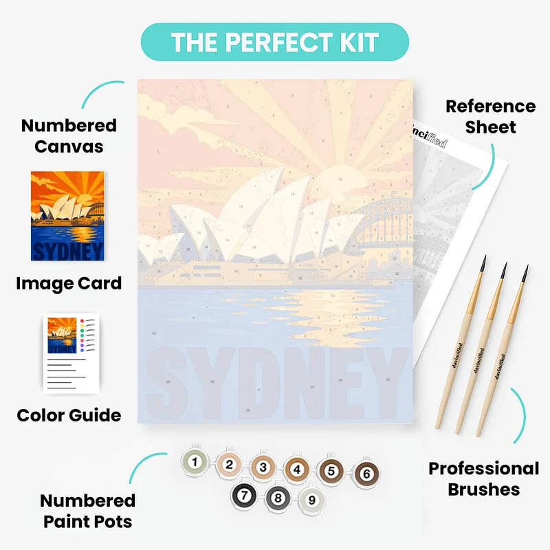 Sydney Sunrise Sails - Paint by Numbers Kit