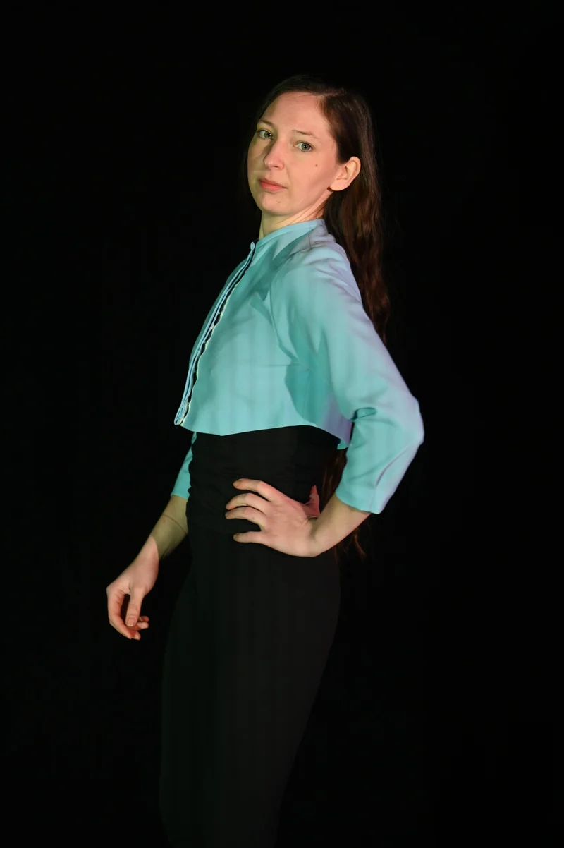 Jacke - Blauer Bolero - W165
