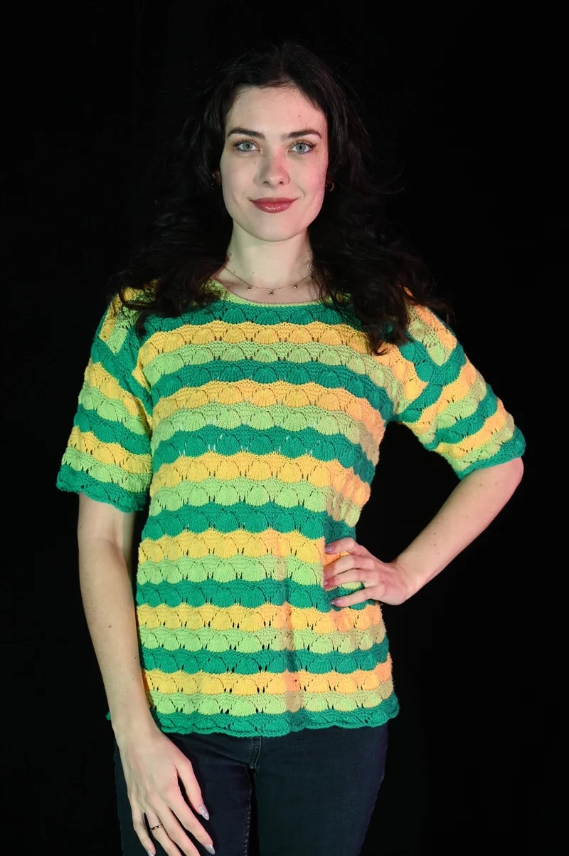 Top - Gestreiftes Strick-Shirt - W160