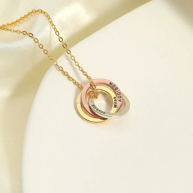 Interlocking Hearts Necklace Sister Gift