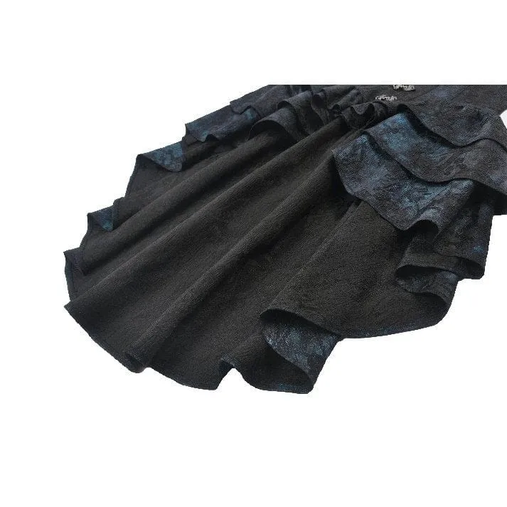 Gothic-Rock mit unregelmäßigem Saum und Schnalle für Damen