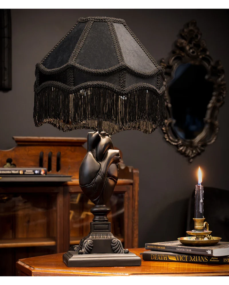The Black Anatomical Heart Lampe 64cm