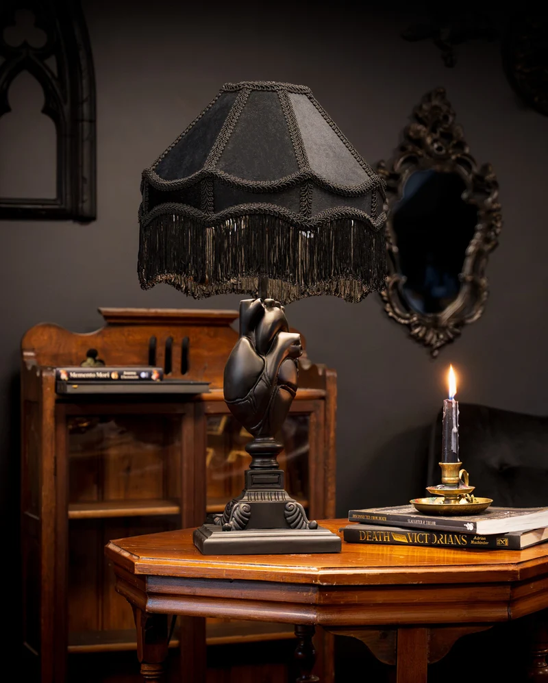 The Black Anatomical Heart Lampe 64cm