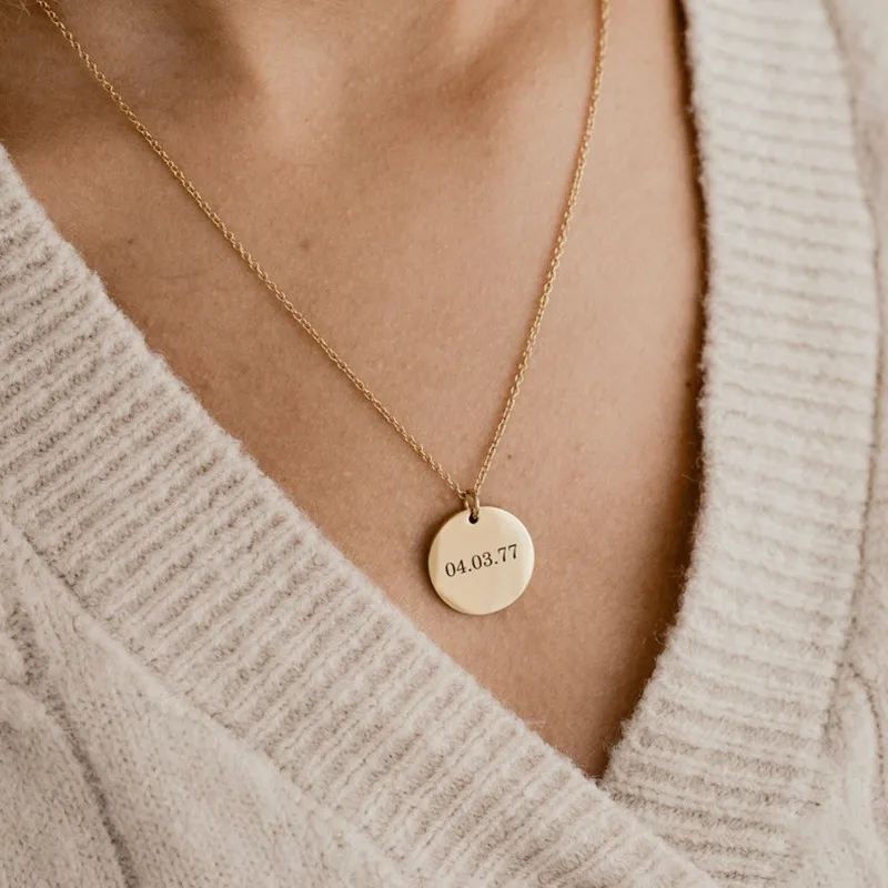Kette Gold Gravur Schwester