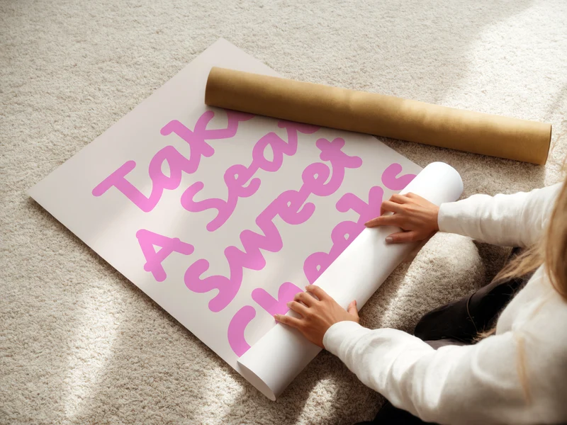 Geschenk Hauskauf Take A Seat Sweet Cheeks Badezimmer Poster Rosa Druck Lustige Badezimmer Wand Kunst print Retro Poster Print Deko Gäste WC