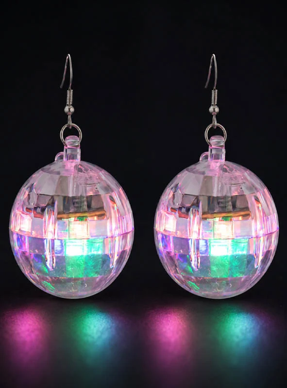 LED Discokugel Ohrringe