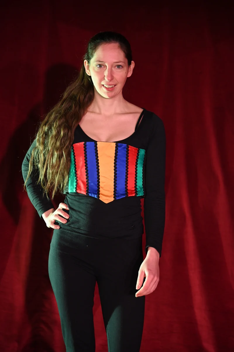 Top - Corsage bunt - W181