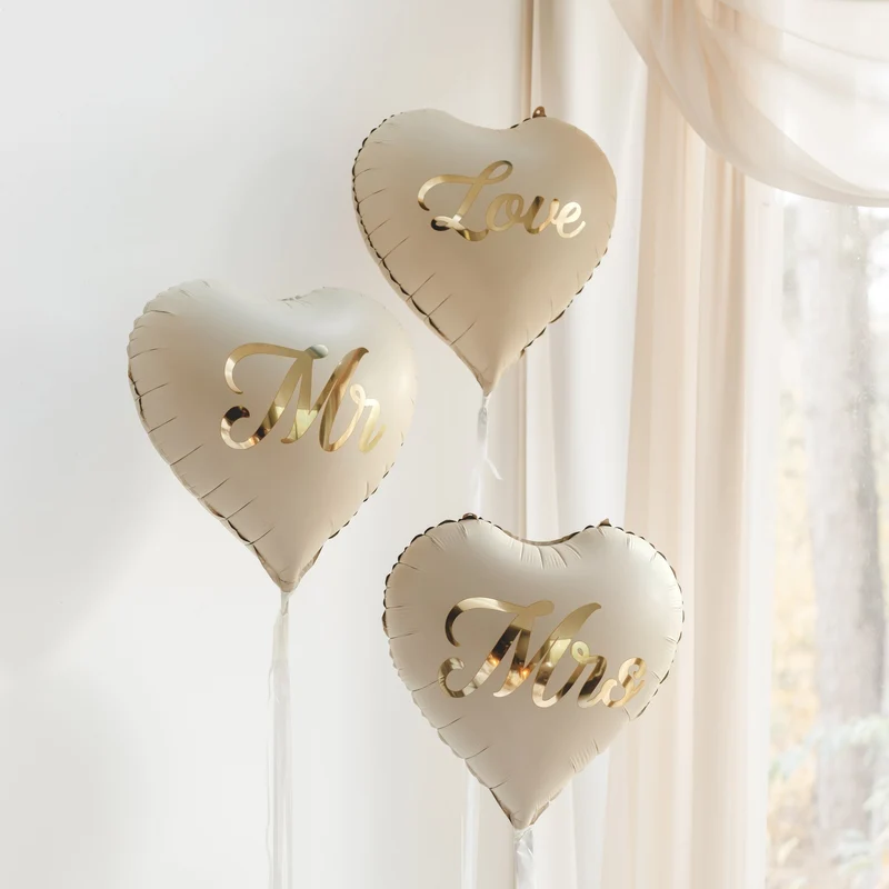 Heliumballon-Geschenk "Love" Gold