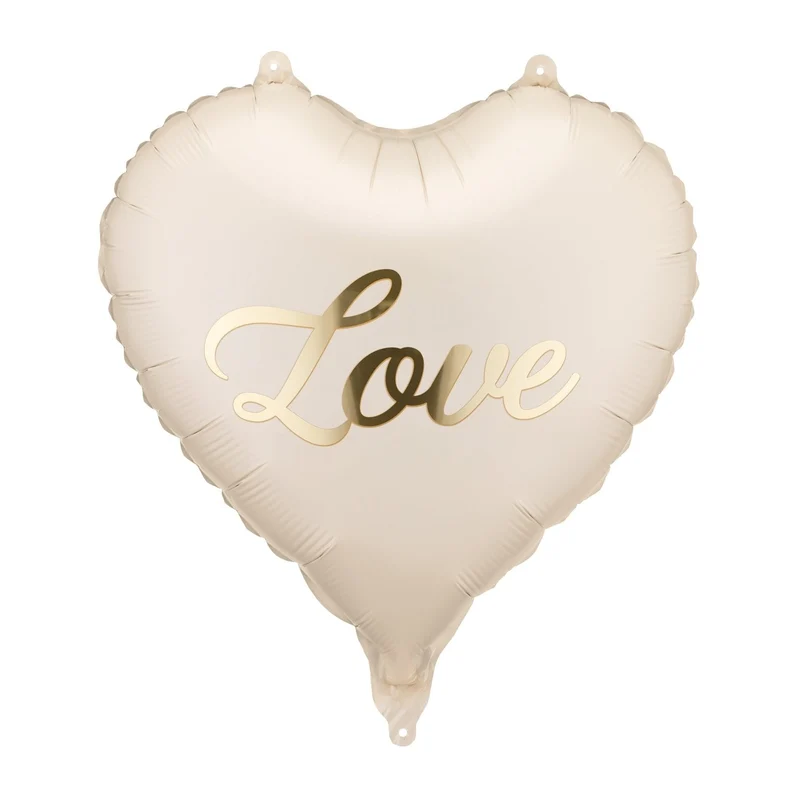 Herzballon "love" Gold