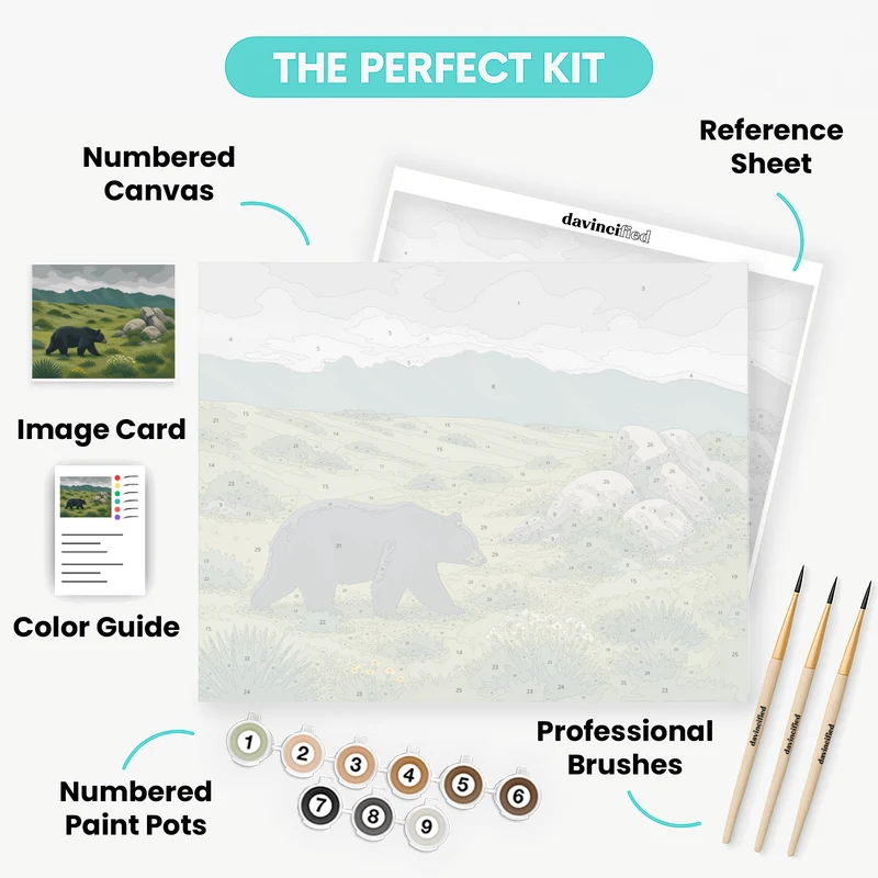 Chisos Black Bear - Paint by Numbers Kit